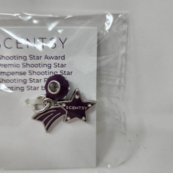 Scentsy Shooting Star Award Charm Silver & Purple New In Package - Picture 2 of 4
